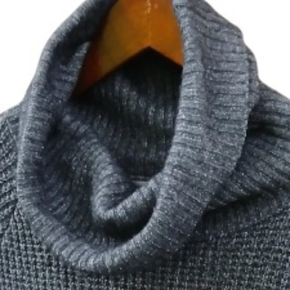 TOAD & CO Gray/Blue Tunic Wool Turtleneck Sweater EUC - Picture 9 of 11